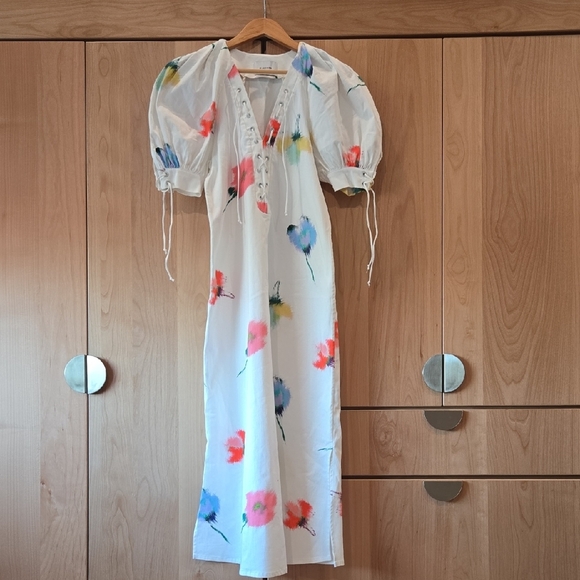 Sleeper Dresses & Skirts - Sleeper Maxi Dress with Floral Accents, String Detail, Garden Party, EUC, Small